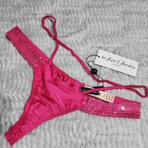 For Love And Lemons Fuchsia Studded Panty